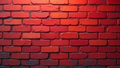 Vibrant Red Brick Wall Texture