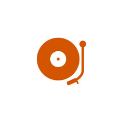 Vinyl record icon. Gramophone icon isolated on transparent background © sljubisa
