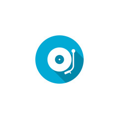 Vinyl record icon. Gramophone icon isolated on transparent background