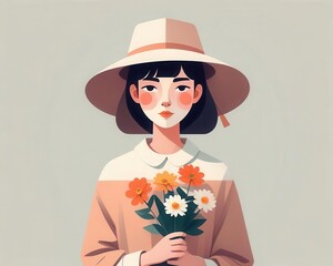 girl with a hat