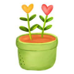 heart in a flowerpot