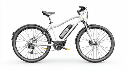 Obraz premium A sleek electric mountain bike designed for outdoor adventures, featuring robust tires and a modern frame.