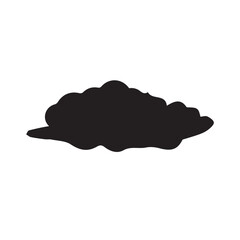 Clouds silhouettes. Vector set of clouds shapes On White Background. Collection of various forms and contours.