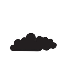 Clouds silhouettes. Vector set of clouds shapes On White Background. Collection of various forms and contours.