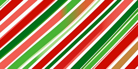 Diagonal Stripes, Red, Green, & White Festive Pattern Design, perfect for Holiday Celebrations, creating vibrant and joyful holiday themed visuals.
