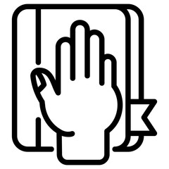 Obraz premium Oath icon