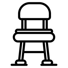 Folding chair icon