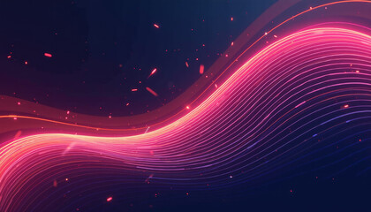 Obraz premium Abstract Glowing Lines - Futuristic Technology Design