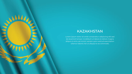 KAZAKHSTAN Flag with Original color