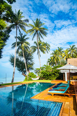 South Samui views with beach villas, in koh Samui, Thailand