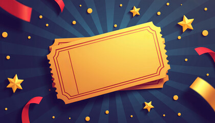 Golden Raffle Tickets - Event Invitation