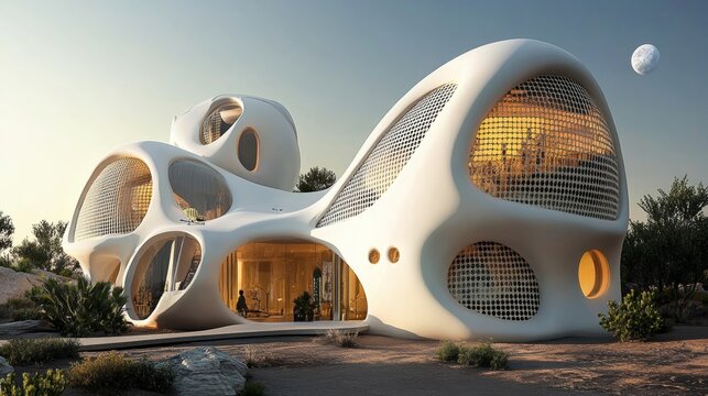 mars habitat design, space colony, futuristic living, extraterrestrial architecture