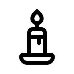 candle line icon