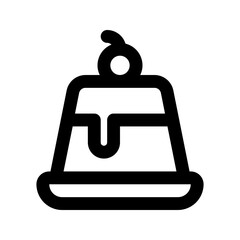 Obraz premium pudding line icon