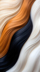 Abstract Hair Color Swirls Illustration
