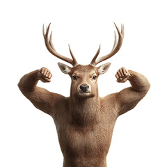 Deer with Powerful Arms Symbolizing Strength and Vitality