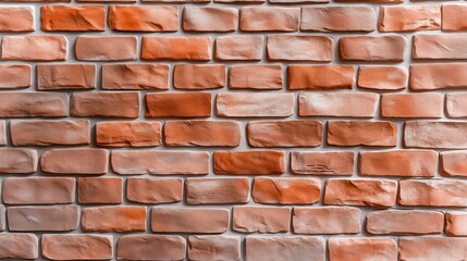 Obraz premium top view on red ceramic brick wall surface texture background