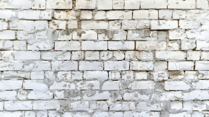 Fototapeta premium top view on white ceramic brick wall surface texture background