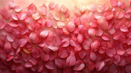 Red Petals Close-up on Gradient Background, Soft Focus Image for Autumnal or Harvest Themes