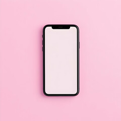 Pink Background Smartphone Mockup Illustration