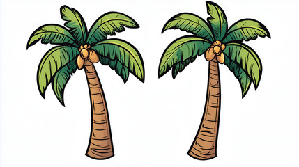 palm tree silhouette, palm tree illustration, tree, vector tree image