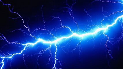 blue lightning on black background