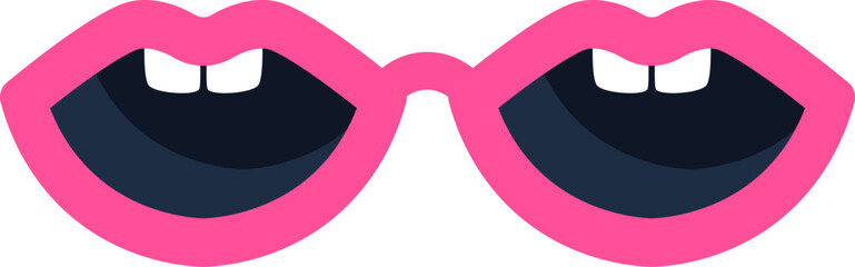 Carnival Lips Glasses For Purim