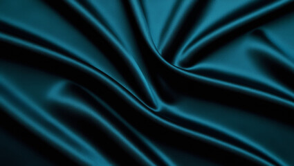 Deep jade green, blue green matte fabric texture with flowing folds and soft gradients. Perfect as a stylish and sophisticated background for graphic design, photography, or branding