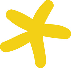 Obraz premium Doodle Lined Star