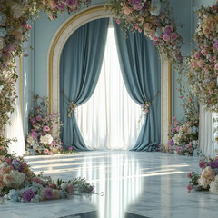 Photoshoot Backdrop Digital Backdrop | Fine Art Curtain Wall Textures for Studio Photography | Elegant Photoshoot Background and Overlay Design	
