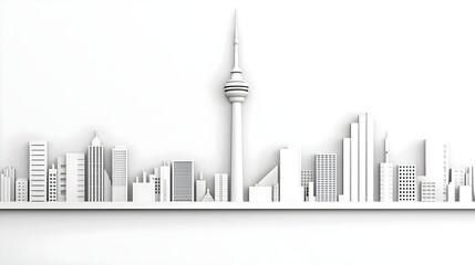 Obraz premium abstract city skyline illustration