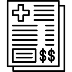 Fototapeta premium Medical Bill Icon