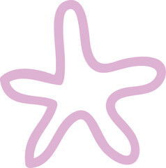 Obraz premium Doodle Lined Star