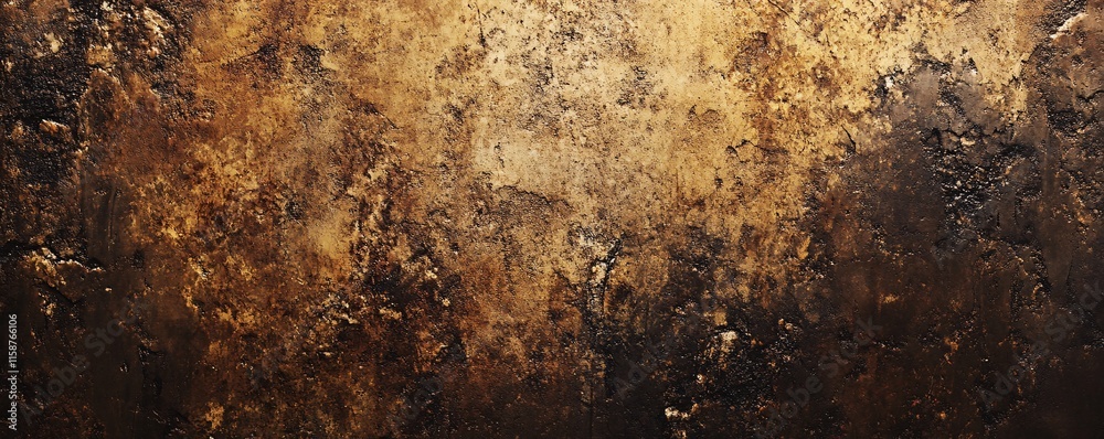 Poster dark brown and gold textured background creating dramatic effect