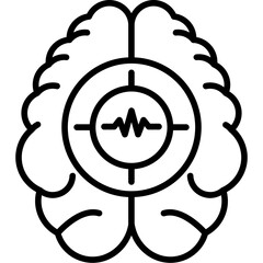 Brain Signal Tracking Icon