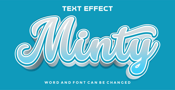 Minty editable text effect