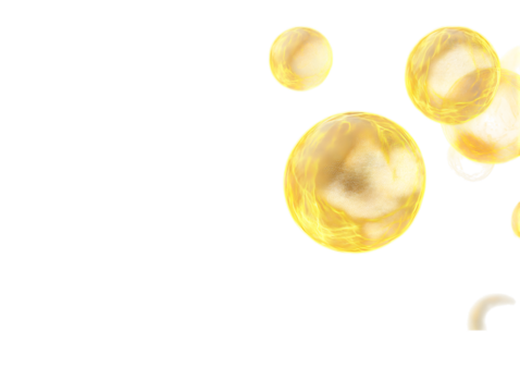Abstract yellow light bokeh effect with soft, glowing orbs and blurred edges, isolated on a transparent background in PNG format.