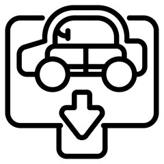 Parking car icon
