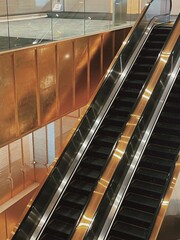  Golden Escalator with Modern Design