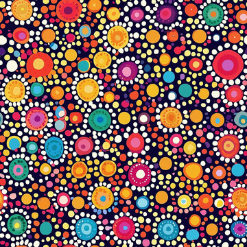 Vibrant chunri seamless pattern design for dupatta and saree colorful textile art abstract environment creative viewpoint