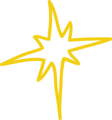 Obraz premium Doodle Lined Star