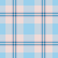 Display tartan textile texture, dog tooth plaid fabric check. Thin background vector seamless pattern in light and cyan colors.