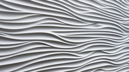 Elegant Textured White Wall with Wave Patterns