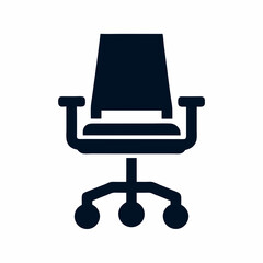 Minimalistic Office Chair Vector Illustration.