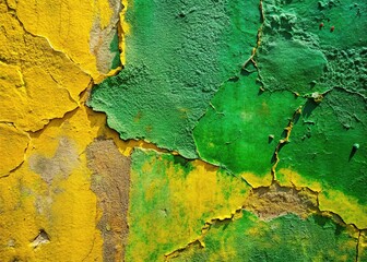Drone view: textured green-yellow grunge wall.