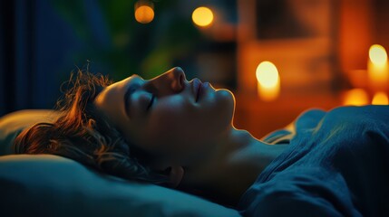 Obraz premium Serene Evening: A Moment of Peace and Reflection