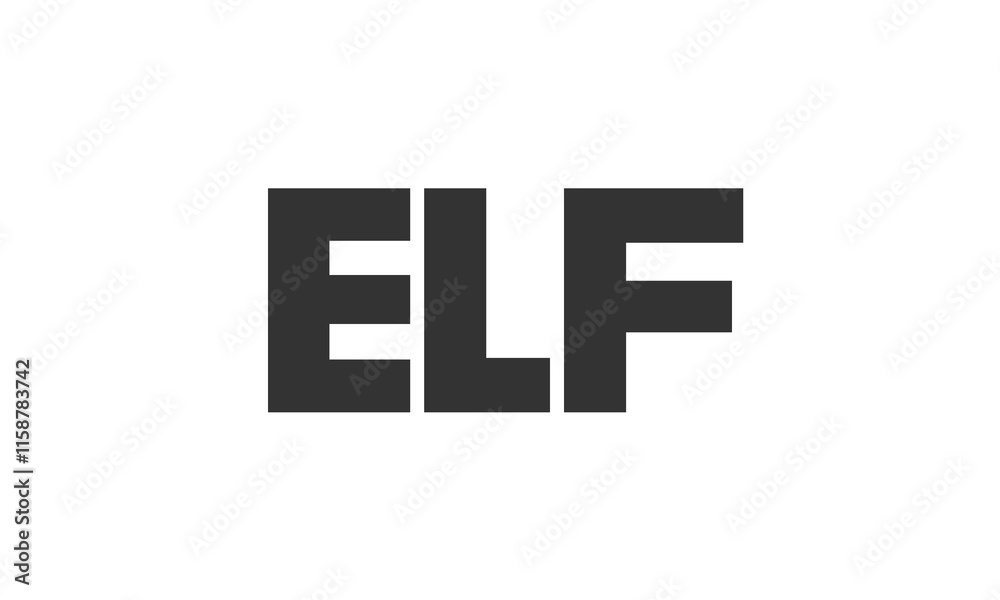 Fototapete elf logo design template with strong and modern bold text. initial based vector logotype featuring s