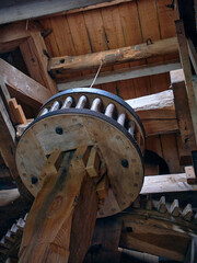 Wooden Drive Mechanism in Windmill de Hazewind, Gieten