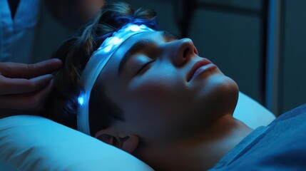 Relaxation and Wellness Therapy Session with Light Treatment