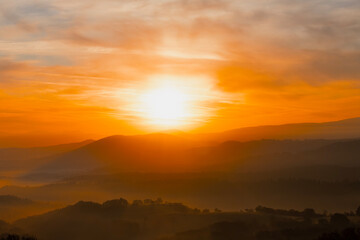 Sunset photos in the mountains.